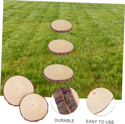 BESPORTBLE 2pcs Wooden Garden Paver Stepping Stones Durable Outdoor Walkway Decorative Pathway Stepping Decorations for Lawn Patio Landscaping