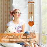 Bestie Gifts for Women, 25.5" Aluminum Wind Chimes for Outside with Heart Catcher, Bestie Birthday Gifts for Soul Sister, Bestfriend BFF, Friendship Gift for Birthday, Christmas, Home Decor