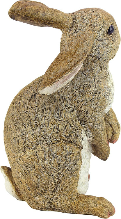 Design Toscano QM200681 Hopper the Bunny Standing Rabbit Indoor/Outdoor Garden Statue, 6 Inches Wide, 11 Inches Tall, Handcast Polyresin, Full Color Finish