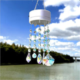Automatic Rotating Suncatchers for Windows Hanging, Crystal Auto Rotating Rainbow Maker for Window, Clear Crystal Prism Sun Catcher, Easter Gift, Gift for Mom, Home Decor(Color-style1)