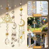 2Pcs Sun Catcher Crystals, Crystal Suncatchers Window Hanging, Natural Amethyst Pendant Ornament for Indoor Outdoor Prism Home Garden Meditation Decor