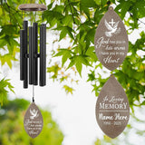 ASTARIN Personalized Sympathy Wind Chimes, Sympathy Gifts for Loss Mother Wife Husband, Deep Tone Large Personalized Wind Chime for Indoor Outside, in Loving Memory of Loved One, Produced in USA