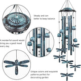 Monsiter QE Outdoors Wind Chimes with 4 Aluminum Tubes - Dragonfly S Hook, Wind Bells Hanging Decorate for Patio, Garden, Backyard or Porch