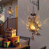 Beautyard Solar Wind Chimes Outdoor Owl Mom Wife Hanging Lanterns Christmas Decorations Solar Lights for Outside Garden Yard Art Unique Birthday Gifts