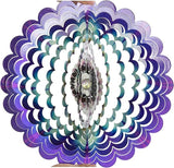 VP Home Floral Burst Mandala Kinetic Wind Spinner for Yard and Garden Wind Spinner Outdoor Metal Large Hanging Mandala Decor 3D Garden Art Wind Sculpture Spinners