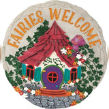 Spoontiques - Garden Décor - Fairies Welcome Stepping Stone - Decorative Stone for Garden