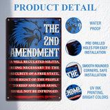 2nd Amendment Metal Tin Sign USA Patriotic Americana Wall Decor for Gun Room Firing Ranges Man Cave Garage Gun Owner Lovers Gift 8" x 12"