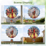 Wind Spinners Outdoor, IDEA SHOW 12In Stainless Steel Wind Spinners Outside, 3D Kinetic Hanging Sculpture, Rustproof Metal Garden Decor Ornaments for Yard Art, Women, Men, Holidays