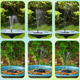 Solar Fountain with 6 Nozzles, 2026 Upgraded Solar Water Fountains Free Standing Floating Solar Water Pump for Bird Bath, Garden, Pond, Pool and Fish Tank