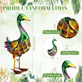 Moxweyeni Mallard Duck Garden Statues, 14.5 Inch Outdoor Duck Metal Yard Decorations, Vivid Mallard Decoys Animal Statues for Indoor Outdoor Garden Pond Backyard Lawn Decoration