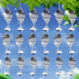 18Pcs Bird Deterrents for Outside, 6 Set Highly Reflective Hanging Wind Spinners Outdoor Metal Bird Reflectors for Outside Garden Decor Lightweight Bird Devices to Scare Birds Away from Yard
