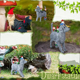Chunful Dog and Gnome Garden Statues for Outside Decor with Butterfly Funny Yard Decorations Home Indoor Outdoor Patio Lawn Ornaments Housewarming Birthdays Gifts for Women Mom Grandma, 10.62 Inch