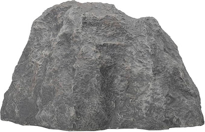 Gardenised Decorative Outdoor Weather-Resistant Artistic Artificial Faux Stone Rock, Garden Patio Granite Grey Fiberglass Stone, Charm Shaped