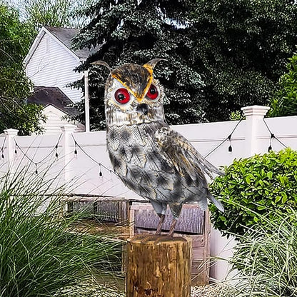 Metal Owl Outdoor Statue, Realistic Owl Garden Statue for Yard Home Lawn Patio Outdoor Decoration