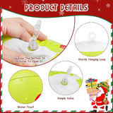 24 Pcs 7.5 Inch Christmas Inflatable Ball 6 Style Outdoor Hanging Ornament Blow Up Xmas Inflatable Ornament PVC Christmas Decoration Ball for Yard Lawn Porch Garden Front Door Holiday Decor(Red&Green)