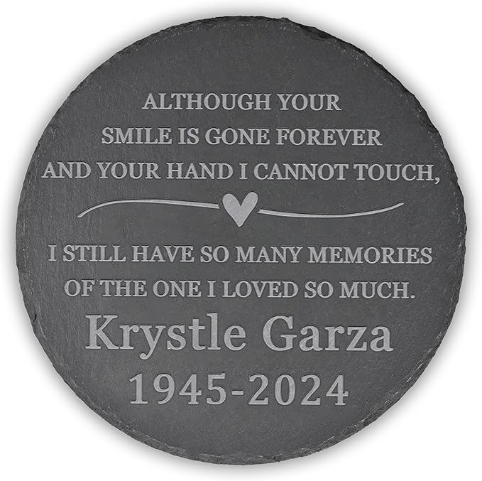 Memorial Garden Stone - Personalized Bereavement Gift for Loss of Loved One - Still Have So Many Memories - Round