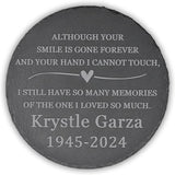 Memorial Garden Stone - Personalized Bereavement Gift for Loss of Loved One - Still Have So Many Memories - Round