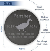 Duck Memorial Stone Duck Garden Statue - Duck Memorial Gifts - Duck Tombstone - Duck Loss Gift - Loss of Pet Duck - Round