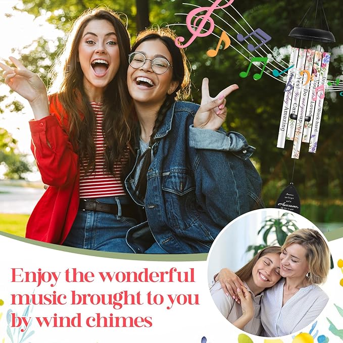 Sometimes You Forget You're Awesome Gifts for Women Large 32in Inspirational Wind Chimes Thank You Appreciation Gift for Mother's Day Graduation Boss Teacher Coworkers Employee Pastor Friend