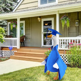 Graduation Goose Outfit for 23'' High Cement Goose Statue, Lawn Porch Clothes Cute Grad Yard Statue Outfit for Patio Outdoor Garden Decoration(Blue)