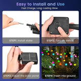Solar Garden Lights Swaying, 40 LED Firefly Lights Outdoor Waterproof, Garden Decor Solar Lights Outdoor for Yard Porch Patio (4 Pack Multi-Colored)