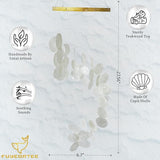 Wind Chimes for Outside Handmade White Capiz Shells Seashell Sea Glass Arts Windchime Beach Coastal Outdoor Crafts Garden Decor Gardening for Women Patio Finds