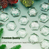 H&D HYALINE & DORA 12 Pack Crystal Sun Catcher Prisms Clear Suncatcher Crystals Indoor Window Hanging Christmas Ornaments Rainbow Maker Prisms for Home Garden Decor(Hexagon)