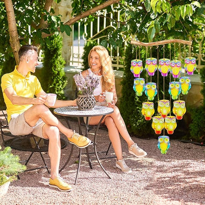 32.8" Color Glass Sea Wind Chimes for Outdoor, Handcrafted Hanging Wind Chimes for Outside, Small Unique Suncatcher Shell Windchimes for Women Gifts Garden Patio Yard Beach Party Wedding Decor