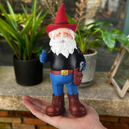 Garden Gnomes Statues for Yard Decorations Outdoor, Funny Cowboy Gnome Garden Lawn Figurines for Home Patio Yard Decor Indoor, Gardening Housewarming Gift