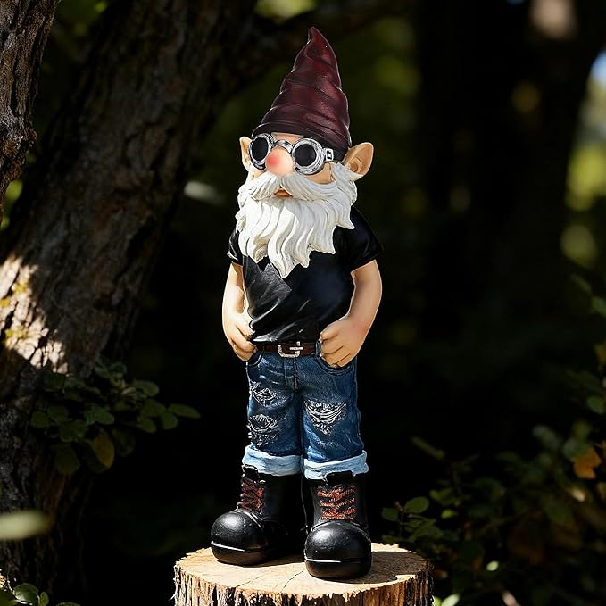Garden Gnomes Statues for Yard Decorations Outdoor, Funny Carrying Traveling Bag Gnome Garden Lawn Figurines for Home Patio Yard Decor Indoor, Gardening Housewarming Gift