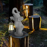 Elephant/Cat Sculpture Lantern Decor - Outdoor Lanterns&Indoor Statue Decorations for Garden,Yard,Porch,Home,Balcony - Gifts for Birthdays,Christmas,Children,Friends,Family,Mom,Women (W - Elephant2)