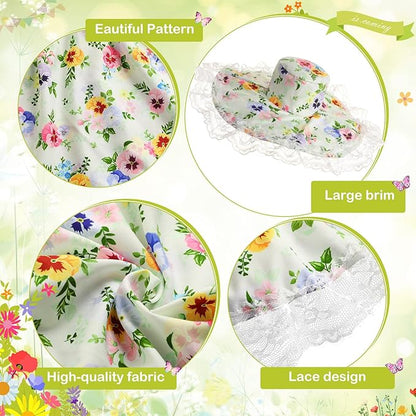 FuWeave Spring Goose Outfit Flower Porch Goose Clothes for 23" Large Statue Outdoor Patio Yard Lawn Art Decoration(Floral,23 inch)