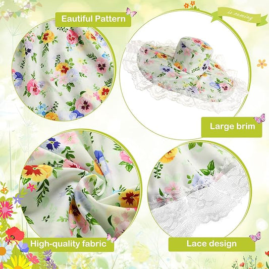 FuWeave Spring Goose Outfit Flower Porch Goose Clothes for 23" Large Statue Outdoor Patio Yard Lawn Art Decoration(Floral,23 inch)