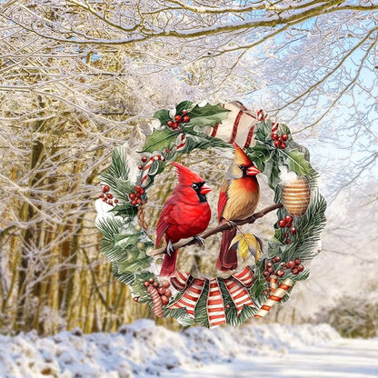 Christmas Wind Spinner Outdoor Garden Decor Hanging Ornament Worth Gift for Holiday Decoration Yard Patio Farm-Birds