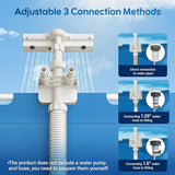 Pool Fountain for Above Ground Pools,Pool Sprinkler Fountain with Lights Upgraded 360° Adjustable Spray, Pool Waterfall Pool Accessories、Cooling & Relaxation (Beige)
