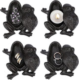 Sumnacon Spare Key Hider Outside Cute Frog Garden Decoration Secret Key Holder for Yard Porch Lawn Bushes, Heavy Cast Iron Hidden Keys Storage Vintage Outdoor Statue for Jewelry Ear Studs, Ring