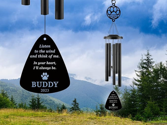 Personalized Pet Memorial Wind Chimes, Custom Wind Chime, Loss of Dog Sympathy Gift, Loss of Pet Sympathy Gift, Memorial Wind Chimes Gifts for Dog