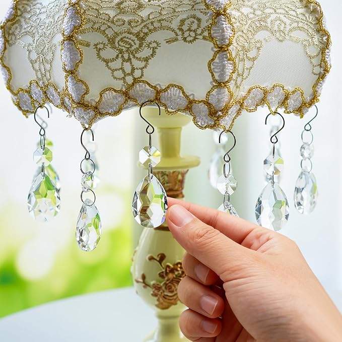 H&D HYALINE & DORA 3Inch Crystal Suncatcher Bauhinia Prisms Pendants 10Pcs Chandelier Crystals Replacement Hanging Sun Catcher Beads for DIY Arts Crafts Decor (Clear)