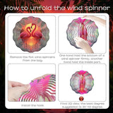 Flamingo Wind Spinners Outdoor - Flamingo Gifts for Women, Metal Wind Chime for Outside, 12 Inches Wind Sculptures with Tail Spinner for Indoors Room Garden Patio Yard Porch Backyard