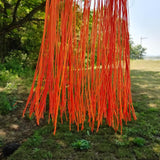 Tassel Windsock, Ribbon Wind Streamer for Outdoor and Indoor Decorations, 37.5-Inch (Orange)