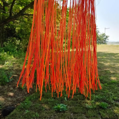 Tassel Windsock, Ribbon Wind Streamer for Outdoor and Indoor Decorations, 37.5-Inch (Orange)