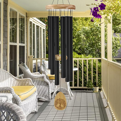 ASTARIN Windchimes Outdoors with Engraved Lifetree, Memorial Wind Chimes for Outside, 30 Inch Windchime Outdoor, Memorial Wind Chimes as Sympathy Gift, Outdoor Decorations for Your Garden, Patio.
