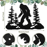 Demissle Big Foot Sasquatch Gift Bigfoot Wall Art Decor for Men Women 16 x 11 Inch Funny Birthday Sasquatch Gift Metal Yard Sign for Dad Husband Garage Garden Forest Outdoor Indoor(Black)