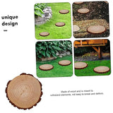 Happyyami 1pcs Garden Decorative Wooden Paver Outdoor Easy DIY Adds Natural Beauty