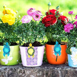 4 Pcs Resin Turtle Planter Decorations Hanging Tortoise Figurine Plant Pot Hanger Statue for Indoor Outdoor Garden Patio Balcony Bonsai Succulent Flower Pot Ornaments