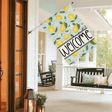 AVOIN colorlife Summer Lemon House Flag 28x40 Inch Double Sided Outside, Welcome Seasonal Yard Outdoor Flag