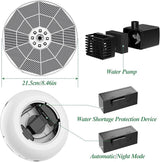 AISITIN 6.5W Solar Fountain Pump with Colorful LED Lights, 3000mAh Battery, Anti-Drift Brackets, 10 Nozzles, Remote Control, Solar Powered Bird Bath Fountain for Outdoor Garden Pond Fish Pond Backyard