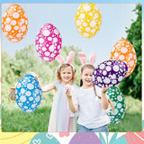 6 Pack 16 Inch Inflatable Easter Eggs Easter Blow up Egg Decor Hanging Inflatable Eggs Ornaments for Indoor Outdoor Party Yard, 6 Colors
