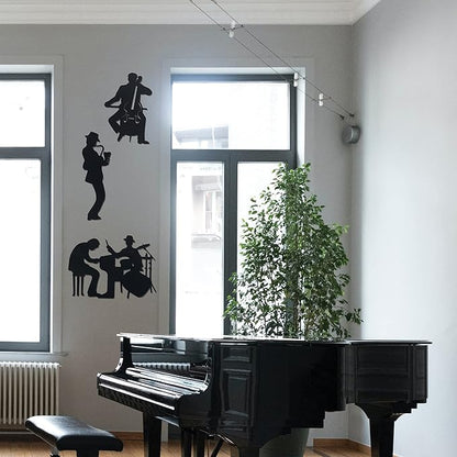 J-Fly Bathroom Decorations for Living Room Western Decor Music Metal Valentine Wall Art Jazz Music Theme Saxophone Wall Hanging Bedroom Office