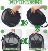 XOTTI 12 Inch Pop Up Pond Pump Filter Bag, Anti-Clogging Cube Black Filter Media Box, Metal Frame Mesh Pump Barrier Bag for Outdoor Water Fish Pond Swimming Pool Fountain
